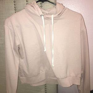 Light Pink Cropped hoodie